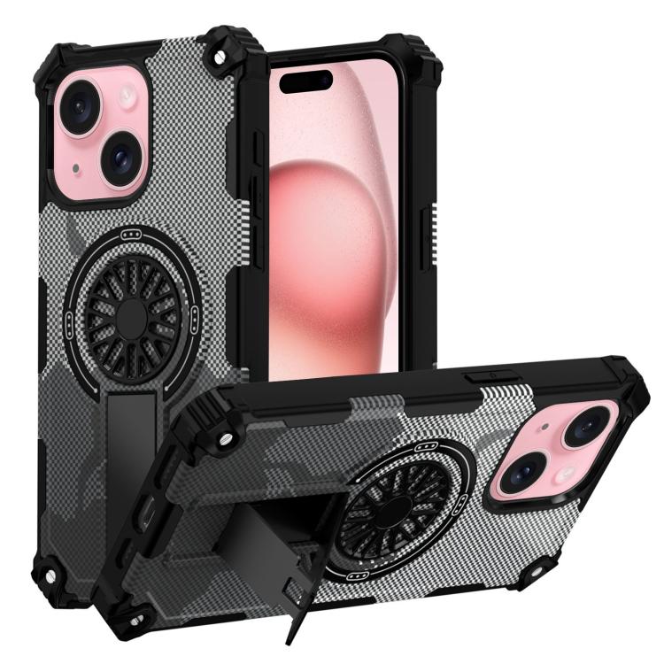 Camouflage Kickstand Rotating Shaft MagSafe Phone Case