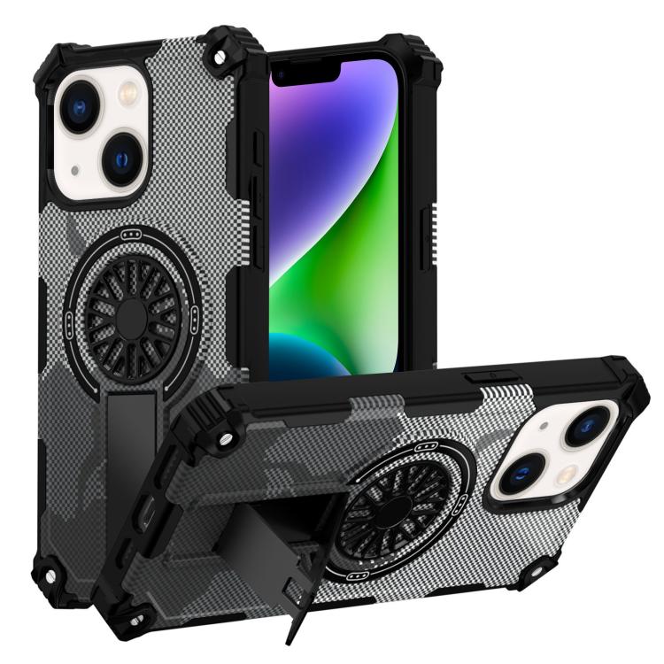 Camouflage Kickstand Rotating Shaft MagSafe Phone Case