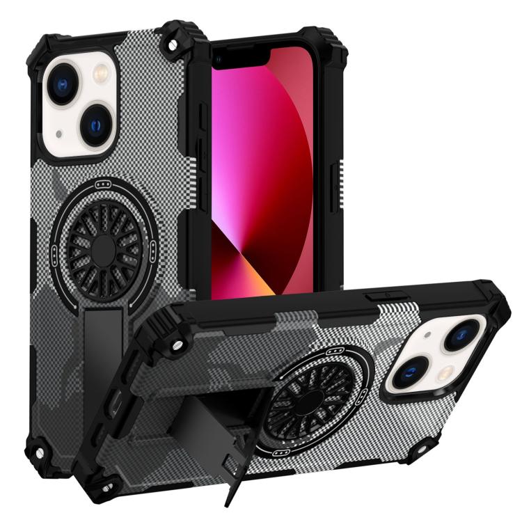 Camouflage Kickstand Rotating Shaft MagSafe Phone Case