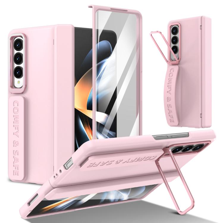 Film Integrated Lens Frame Bracket Phone Case with Wristband