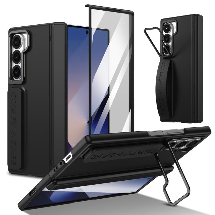 Film Integrated Lens Frame Bracket Phone Case with Wristband