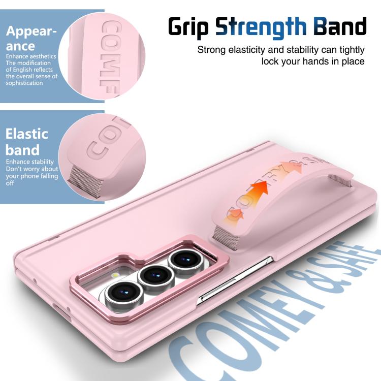 Film Integrated Lens Frame Bracket Phone Case with Wristband