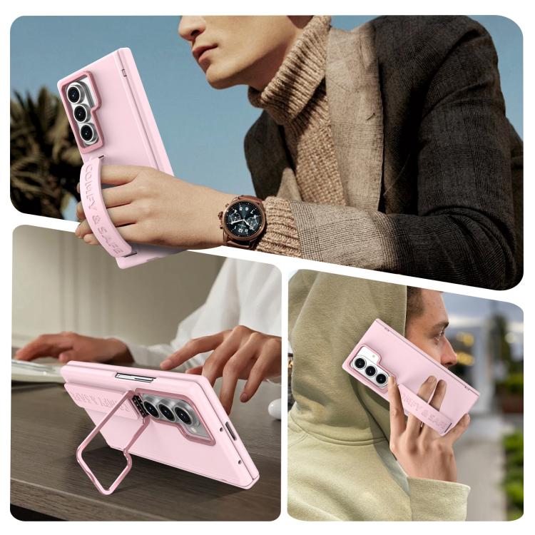 Film Integrated Lens Frame Bracket Phone Case with Wristband