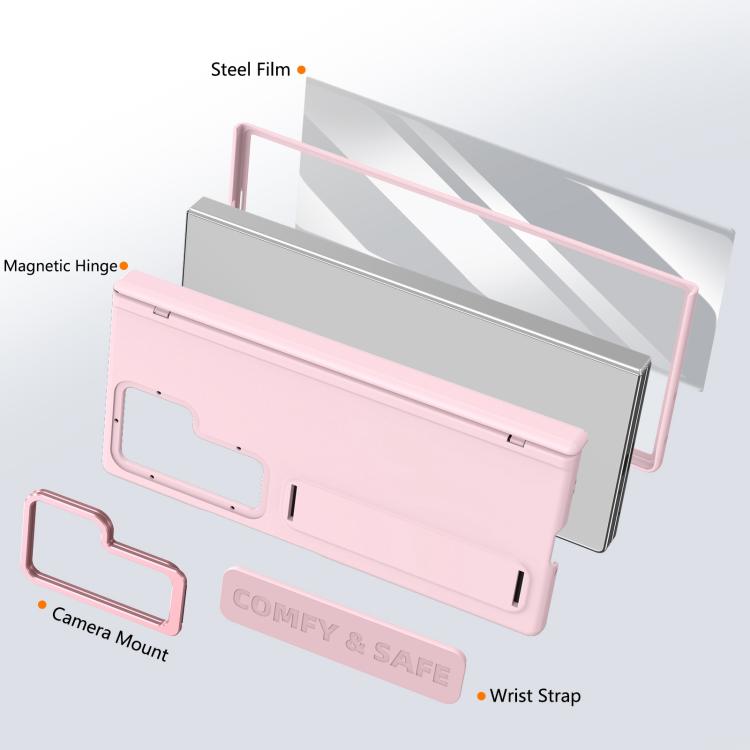 Film Integrated Lens Frame Bracket Phone Case with Wristband
