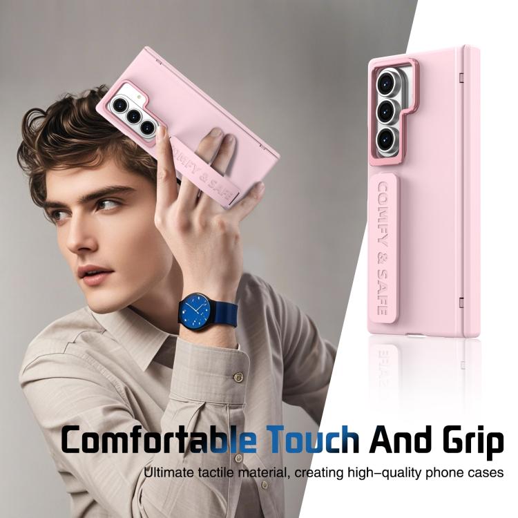 Film Integrated Lens Frame Bracket Phone Case with Wristband