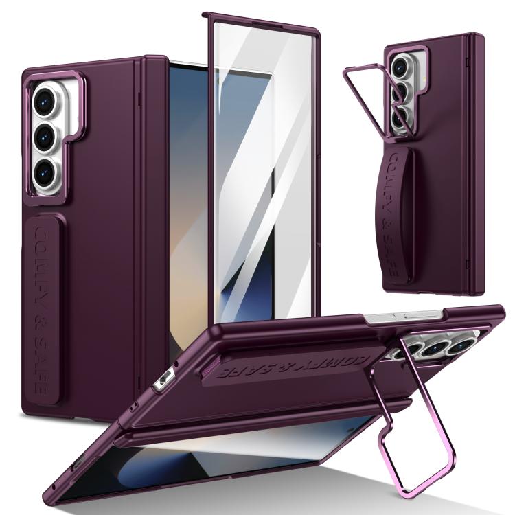 Film Integrated Lens Frame Bracket Phone Case with Wristband
