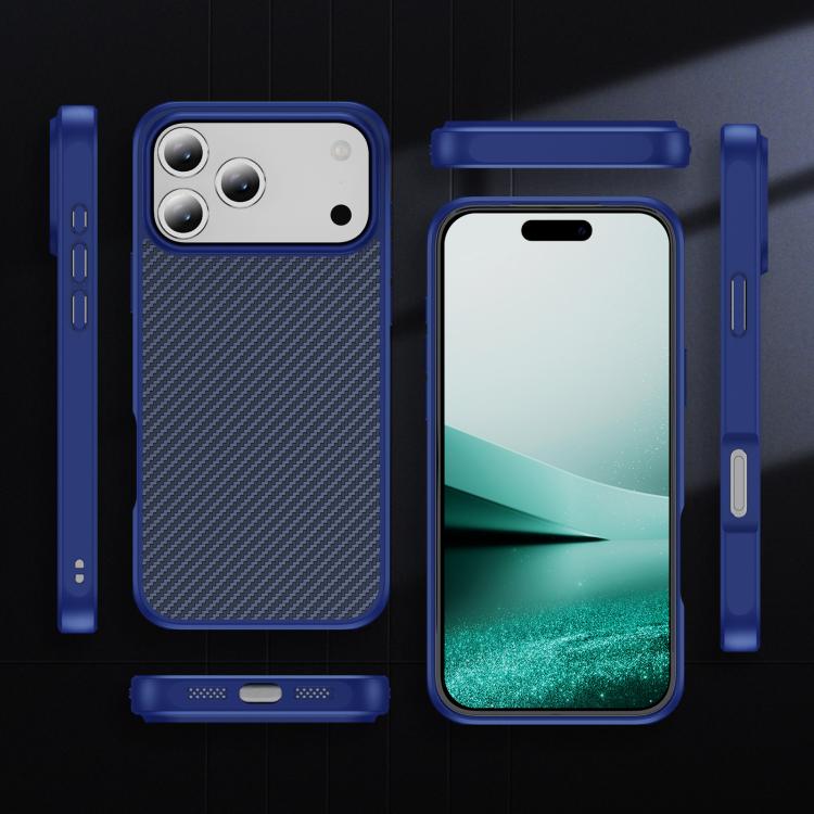 Carbon Fiber Texture Skin-feel Acrylic TPU Phone Case, For iPhone 17 Pro Max, For iPhone 17 Pro, For iPhone 17 Air, For iPhone 16 Pro Max, For iPhone 16 Pro, For iPhone 16 Plus
