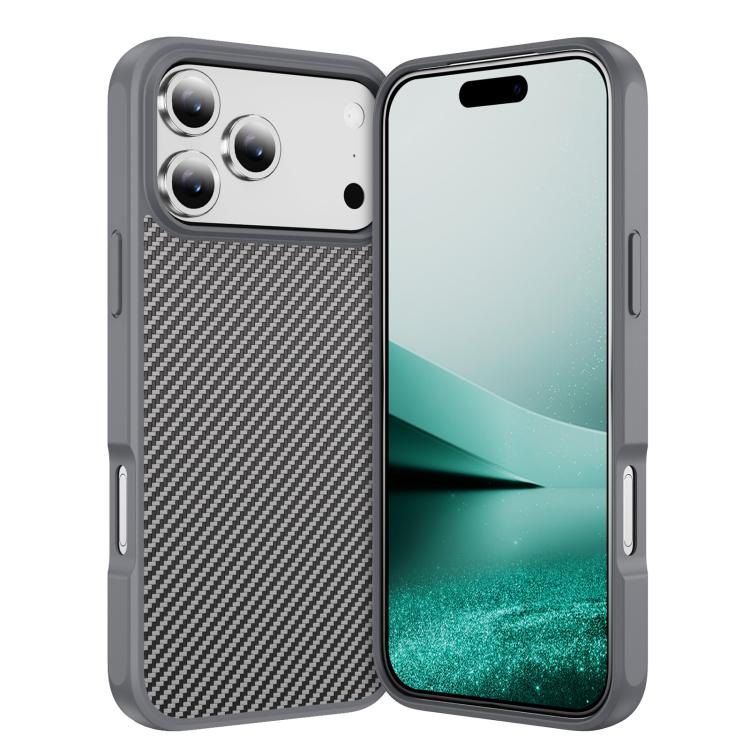Carbon Fiber Texture Skin-feel Acrylic TPU Phone Case, For iPhone 17 Pro Max, For iPhone 17 Pro, For iPhone 17 Air, For iPhone 16 Pro Max, For iPhone 16 Pro, For iPhone 16 Plus
