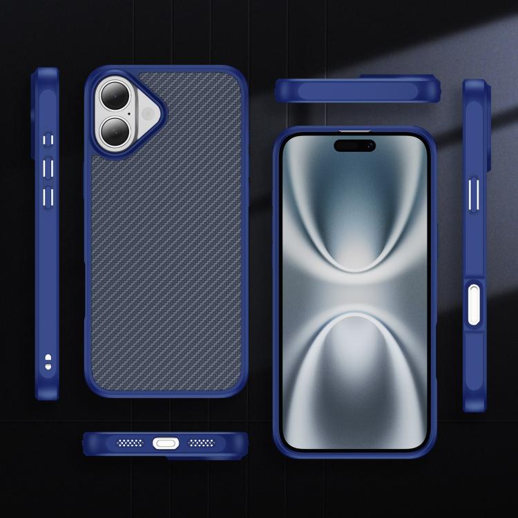 Carbon Fiber Texture Skin-feel Acrylic TPU Phone Case, For iPhone 16, For iPhone 15 Pro Max, For iPhone 15 Pro, For iPhone 15 Plus, For iPhone 15, For iPhone 14 Pro