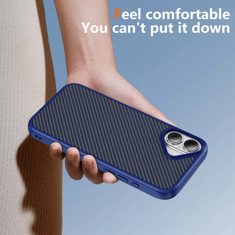 Carbon Fiber Texture Skin-feel Acrylic TPU Phone Case, For iPhone 16, For iPhone 15 Pro Max, For iPhone 15 Pro, For iPhone 15 Plus, For iPhone 15, For iPhone 14 Pro