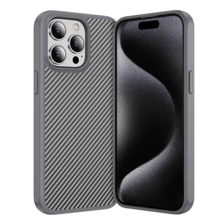 Carbon Fiber Texture Skin-feel Acrylic TPU Phone Case, For iPhone 16, For iPhone 15 Pro Max, For iPhone 15 Pro, For iPhone 15 Plus, For iPhone 15, For iPhone 14 Pro