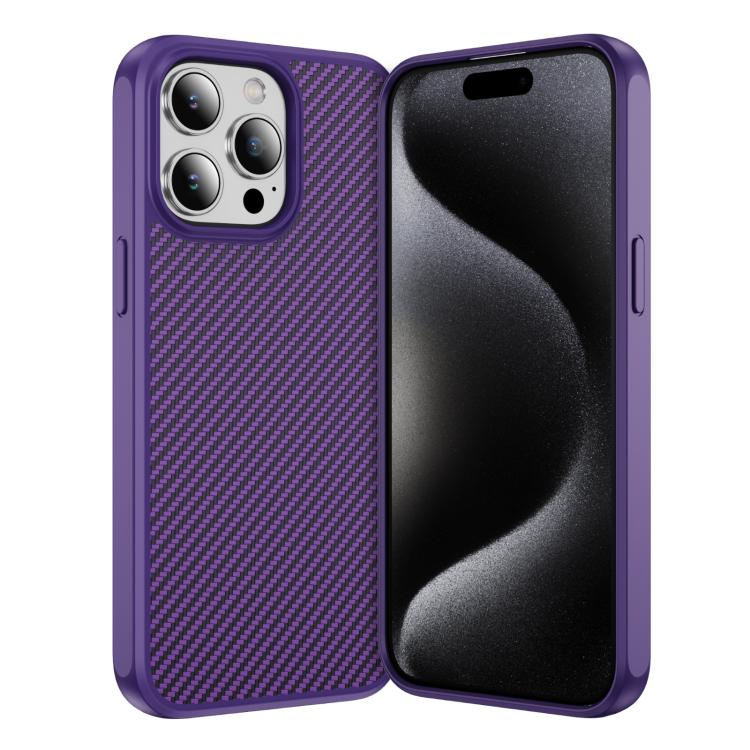 Carbon Fiber Texture Skin-feel Acrylic TPU Phone Case, For iPhone 16, For iPhone 15 Pro Max, For iPhone 15 Pro, For iPhone 15 Plus, For iPhone 15, For iPhone 14 Pro