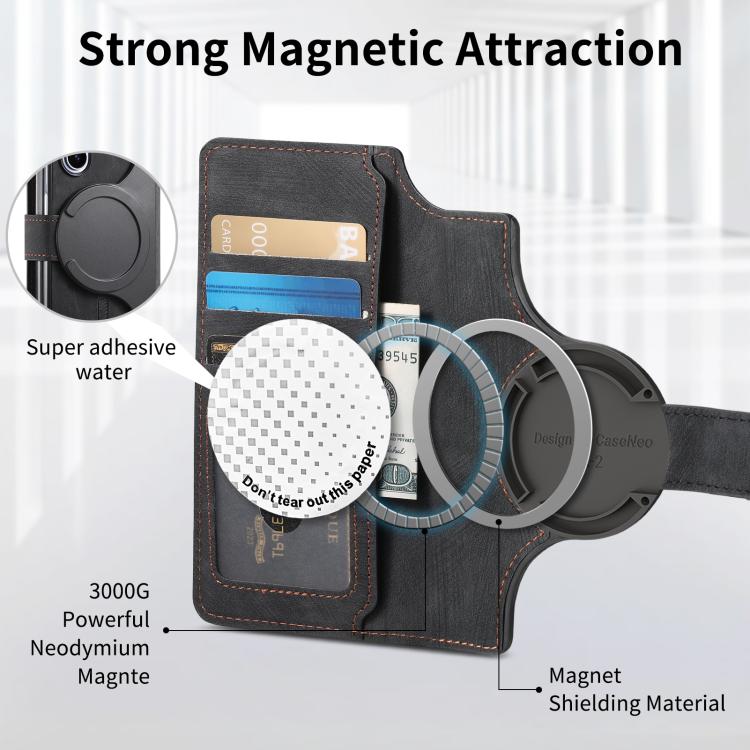 CaseNeo MagSafe RFID Anti-theft Retro Leather Phone Case