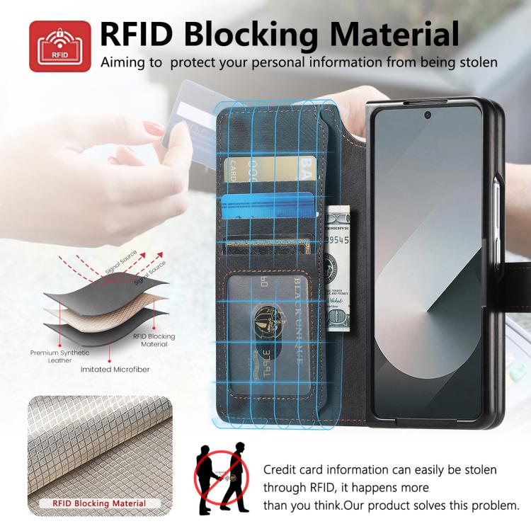 CaseNeo MagSafe RFID Anti-theft Retro Leather Phone Case