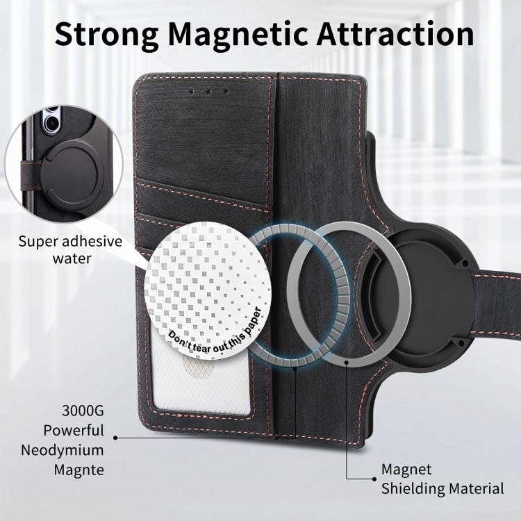 Retro MagSafe Magnetic Zipper Wallet Leather Phone Case