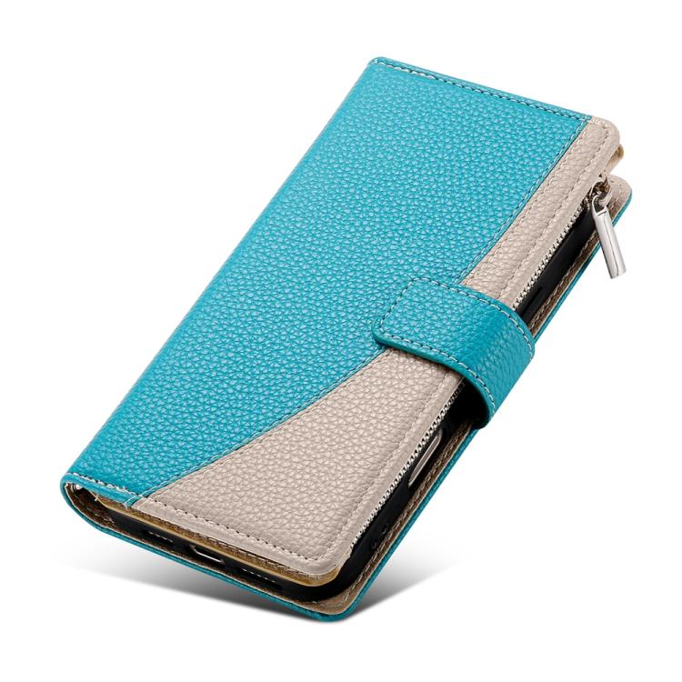 Stitching Multi-card Zipper Wallet Leather Phone Case with Short Strap, For iPhone 15, For iPhone 14 Plus, For iPhone 14 / 13, For iPhone 14 Pro