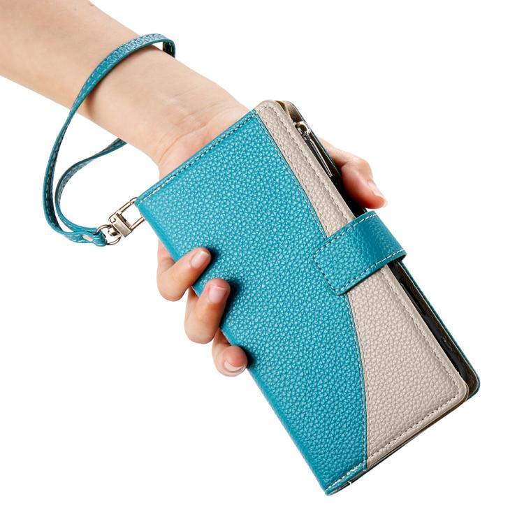 Stitching Multi-card Zipper Wallet Leather Phone Case with Short Strap, For iPhone 17 Pro Max, For iPhone 17 Pro, For iPhone 17, For iPhone 17 Air