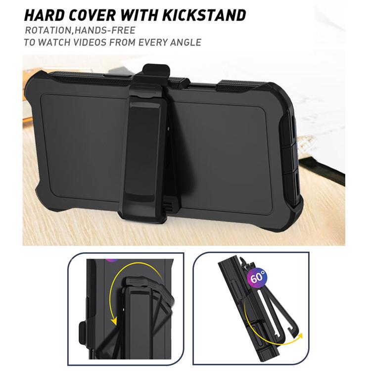 Kalebol Shockproof PC Hybrid TPU Phone Case with Back Clip, For iPhone 17 Pro Max, For iPhone 17 Pro, For iPhone 17, For iPhone 17 Air