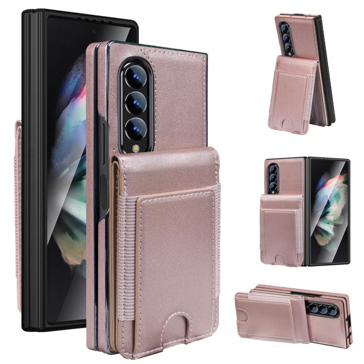 Folding Card Holder Tempered Film Integrated Leather Phone Case