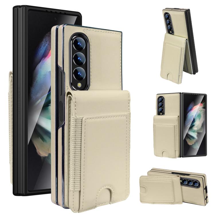 Folding Card Holder Tempered Film Integrated Leather Phone Case