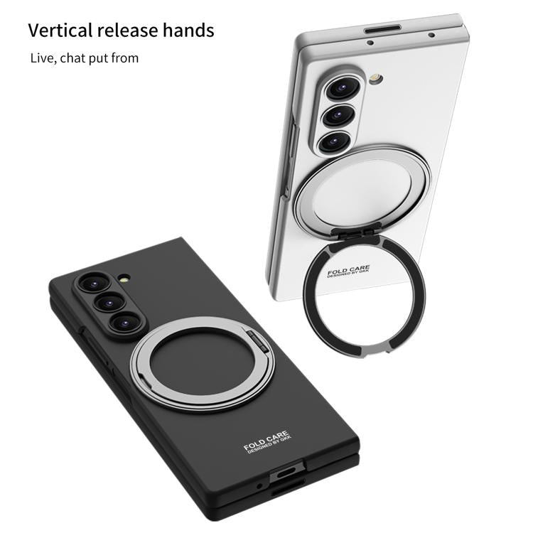 GKK Integrated Ultra-thin Full Cover Magnetic Phone Case with Rotating Bracket