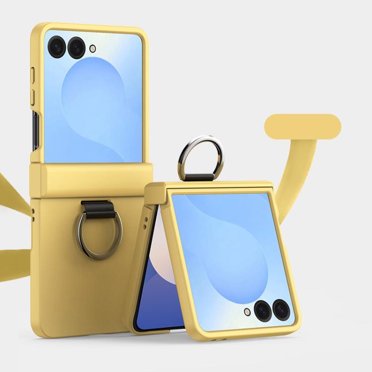 Three Parts PC Skin Feel Shockproof Phone Case with Ring