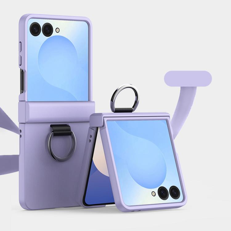 Three Parts PC Skin Feel Shockproof Phone Case with Ring