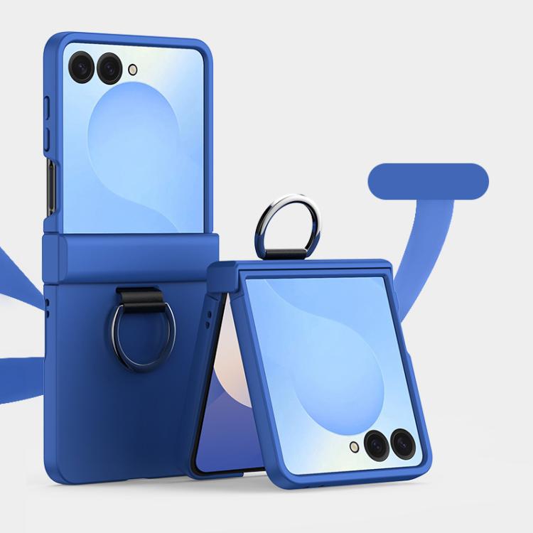 Three Parts PC Skin Feel Shockproof Phone Case with Ring