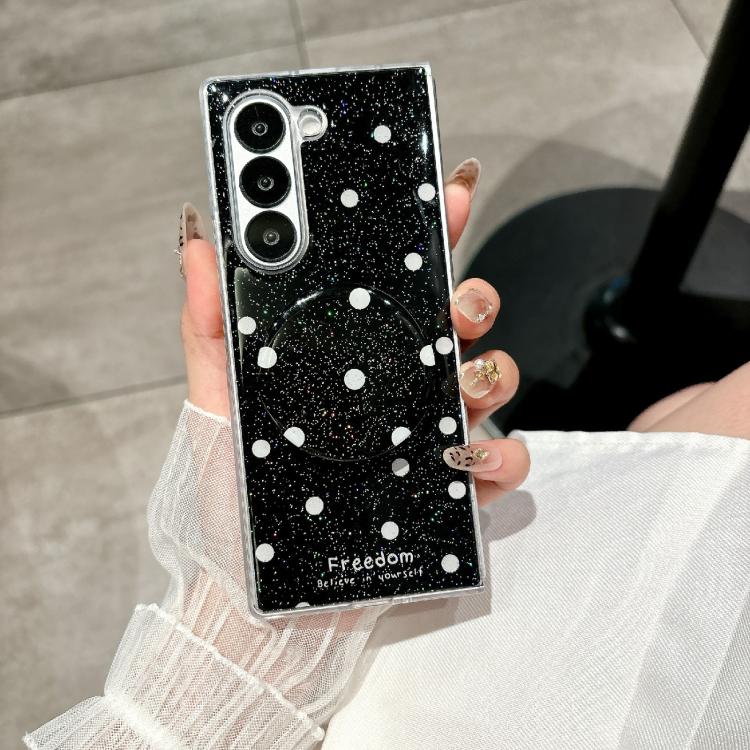 Glitter Powder Dots Pattern Phone Case with Holder