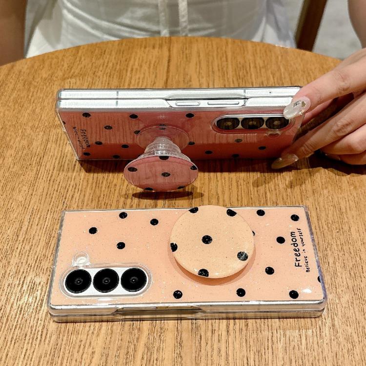 Glitter Powder Dots Pattern Phone Case with Holder