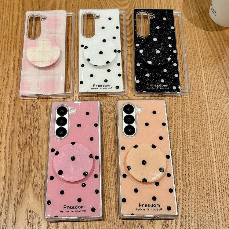 Glitter Powder Dots Pattern Phone Case with Holder