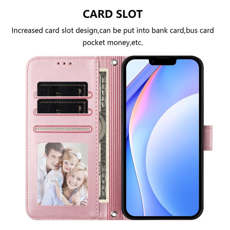 Litter Panda Embossing RFID Leather Phone Case with Lanyard, For iPhone XR, For iPhone XS Max, For iPhone 8 Plus / 7 Plus