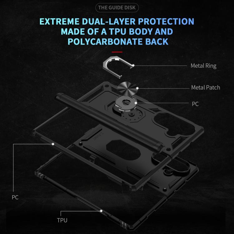Shockproof TPU + PC Phone Case with Holder