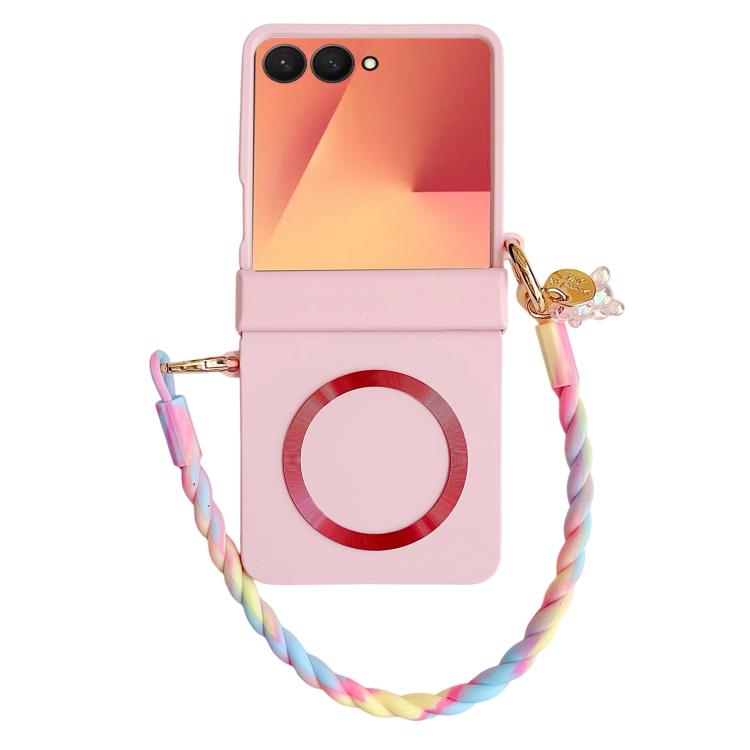 Integrated Hinge Side Buckle MagSafe Skin Feel PC Phone Case with Strap