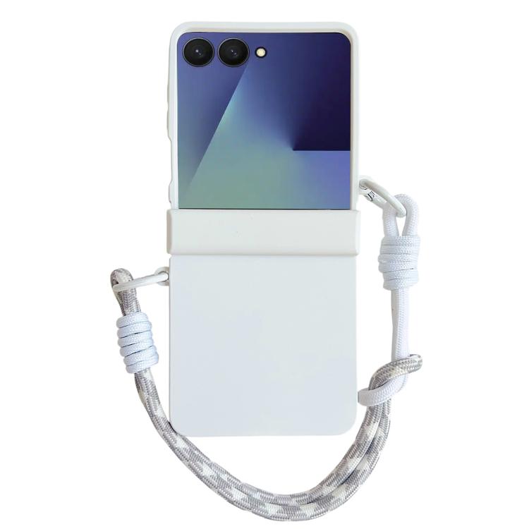 Integrated Hinge Side Buckle Skin Feel PC Phone Case with Strap