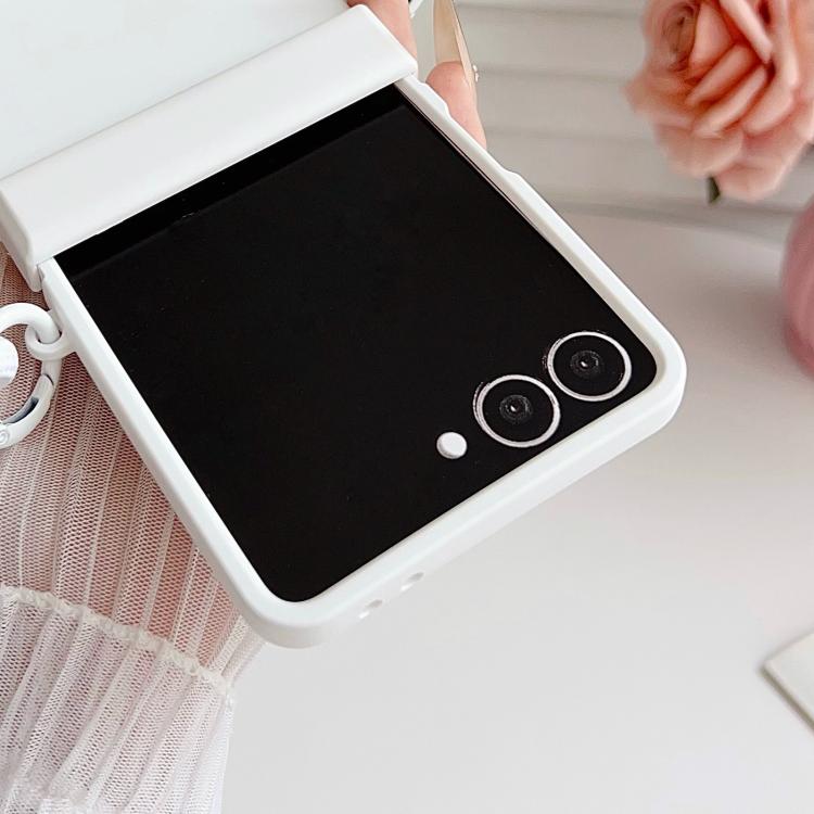 Integrated Hinge Side Buckle Skin Feel PC Phone Case with Strap