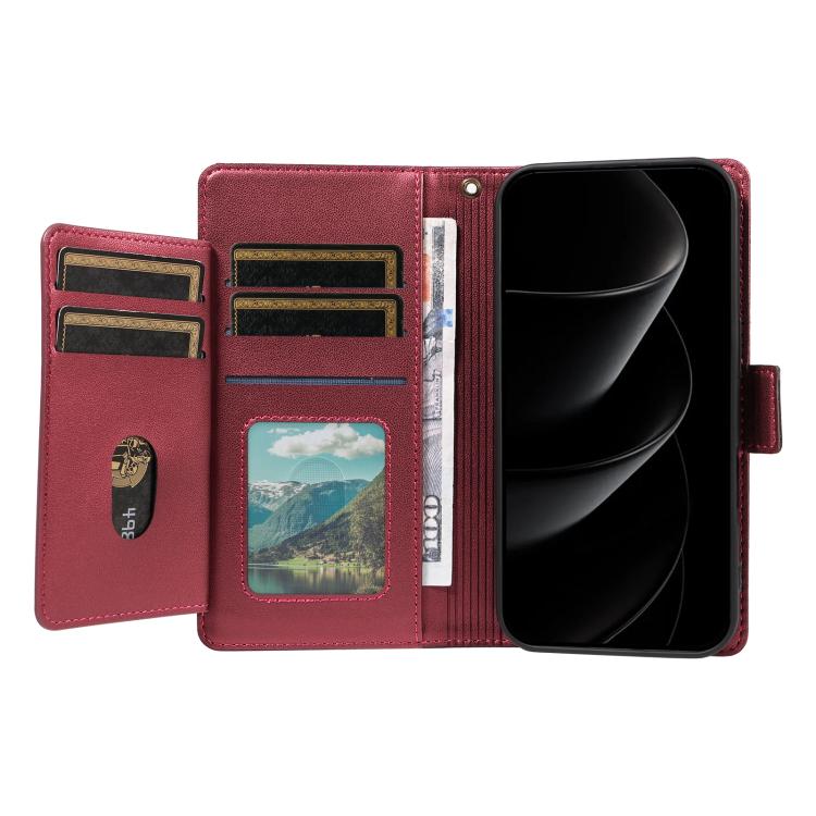 Multi Card Wallet Leather Phone Case with Strap, For iPhone 17 Pro Max, For iPhone 17 Pro, For iPhone 17, For iPhone 17 Air