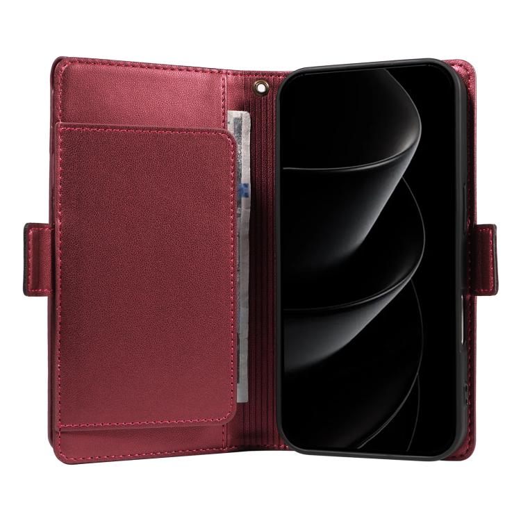 Multi Card Wallet Leather Phone Case with Strap, For iPhone 17 Pro Max, For iPhone 17 Pro, For iPhone 17, For iPhone 17 Air