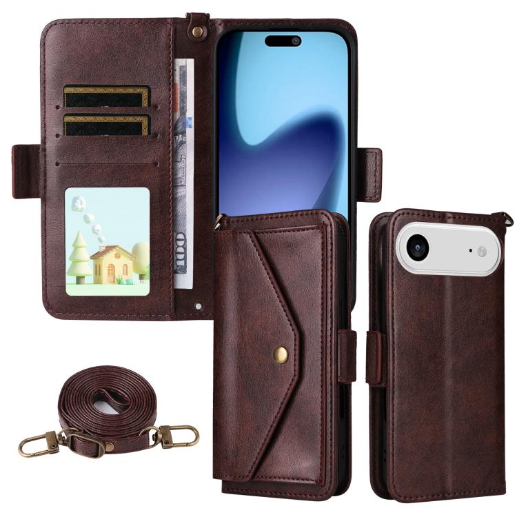 Multi-card Slots Crossbody Cowhide Leather Phone Case