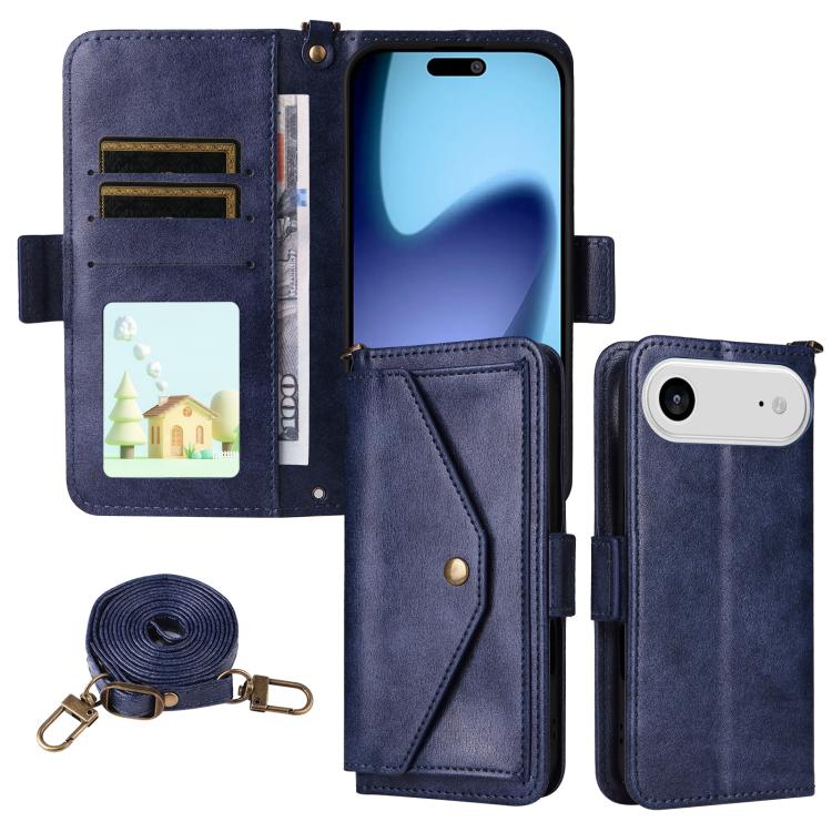 Multi-card Slots Crossbody Cowhide Leather Phone Case
