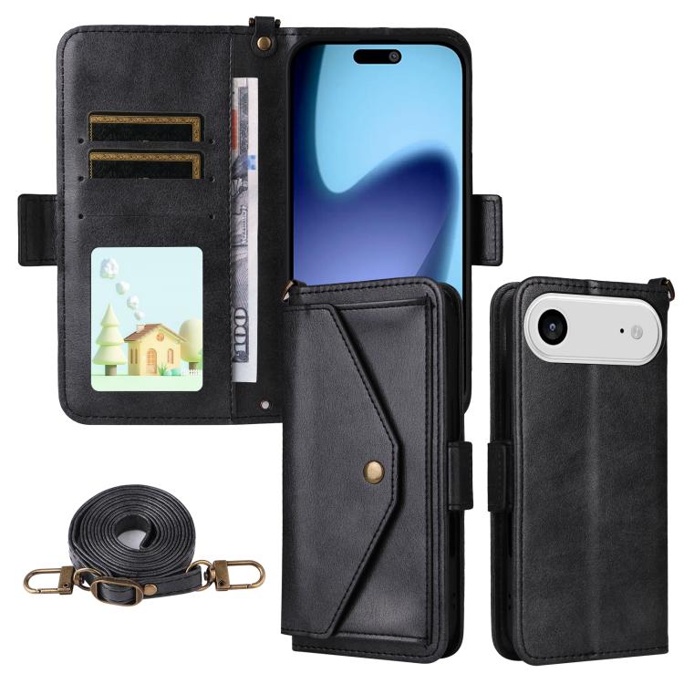 Multi-card Slots Crossbody Cowhide Leather Phone Case