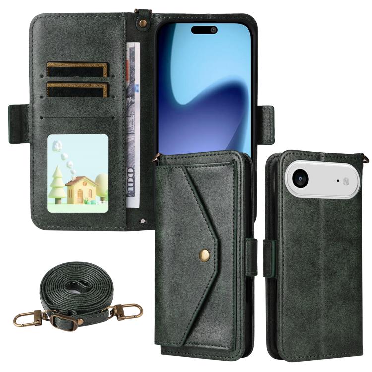 Multi-card Slots Crossbody Cowhide Leather Phone Case