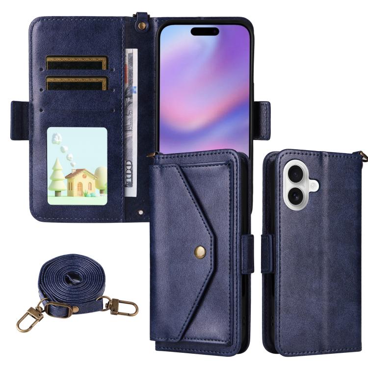 Multi-card Slots Crossbody Cowhide Leather Phone Case