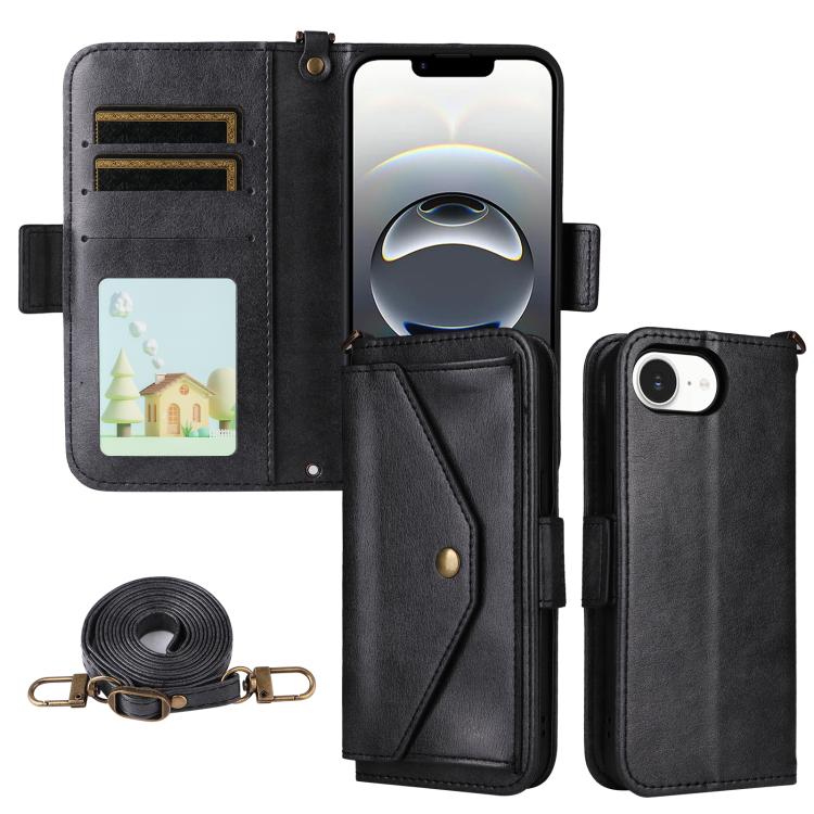 Multi-card Slots Crossbody Cowhide Leather Phone Case