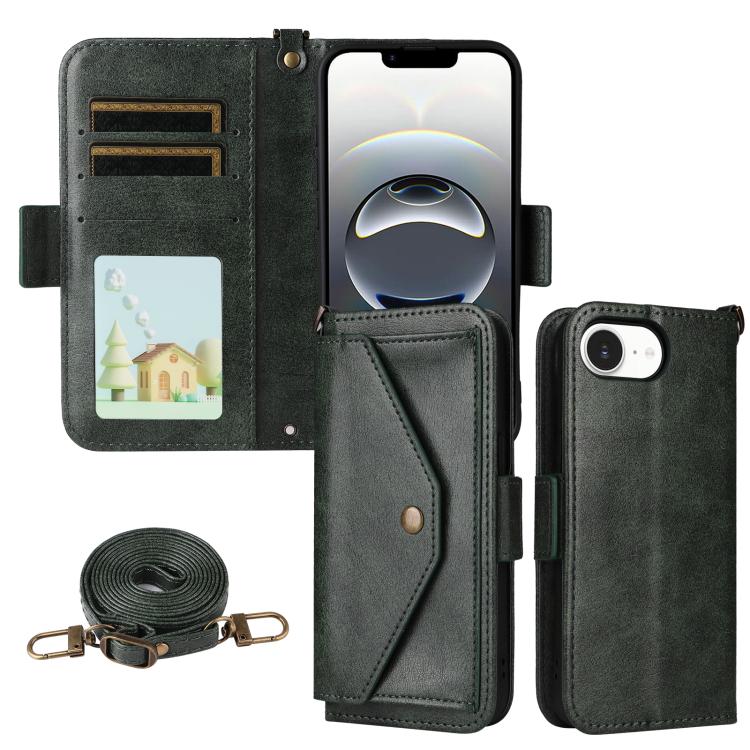 Multi-card Slots Crossbody Cowhide Leather Phone Case
