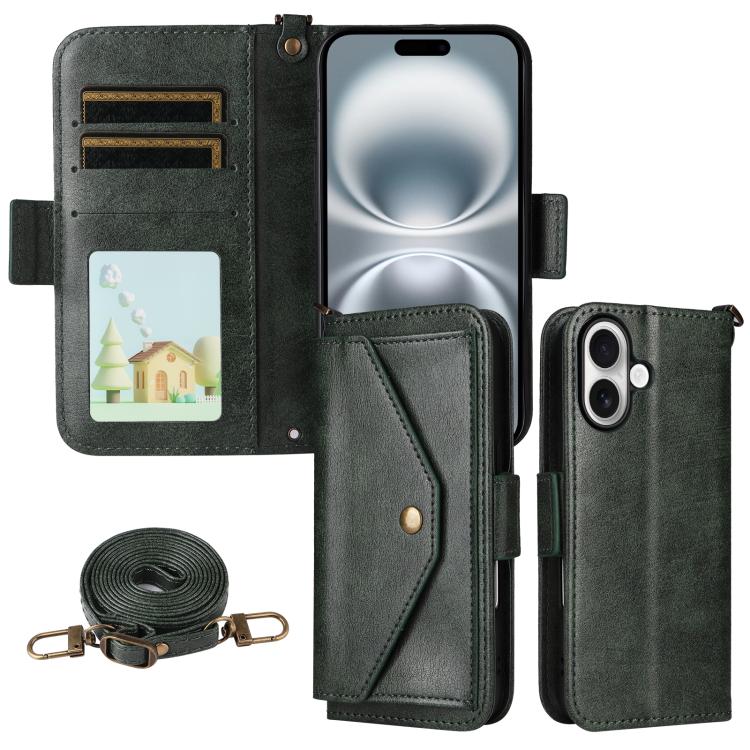 Multi-card Slots Crossbody Cowhide Leather Phone Case