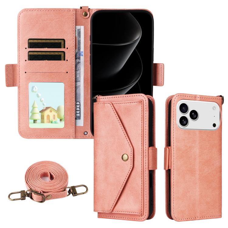 Multi-card Slots Crossbody Cowhide Leather Phone Case