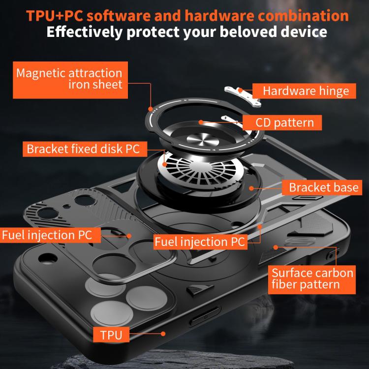 Armor Rotating Holder MagSafe Phone Case, For iPhone 17 Pro Max, For iPhone 17 Pro, For iPhone 17, For iPhone 17 Air