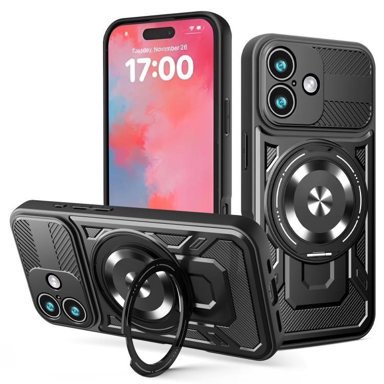Armor Rotating Holder MagSafe Phone Case, For iPhone 17 Pro Max, For iPhone 17 Pro, For iPhone 17, For iPhone 17 Air