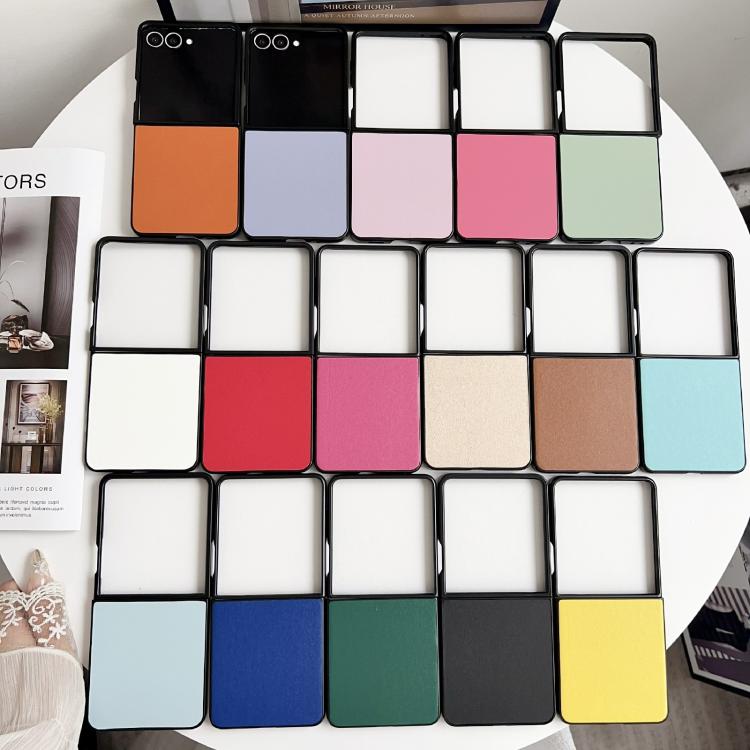 Morandi Solid Color Leather Texture Phone Case
